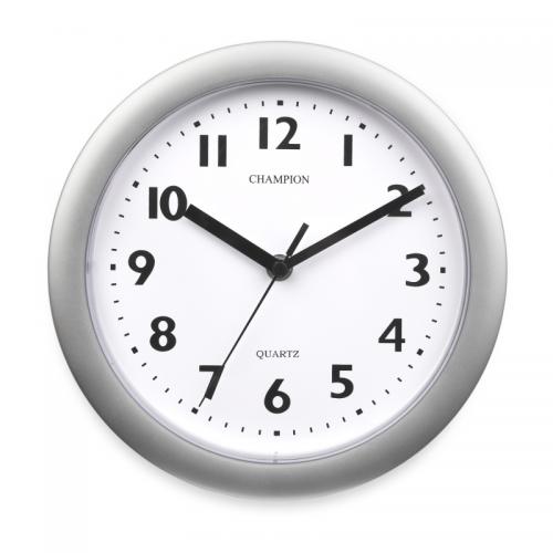 Champion 9inch Basic Silver Wall Clock