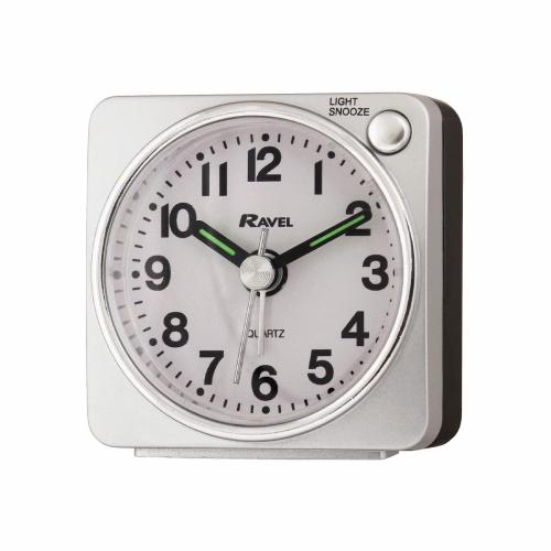 Ravel Mini Alarm Clock Silver RC018