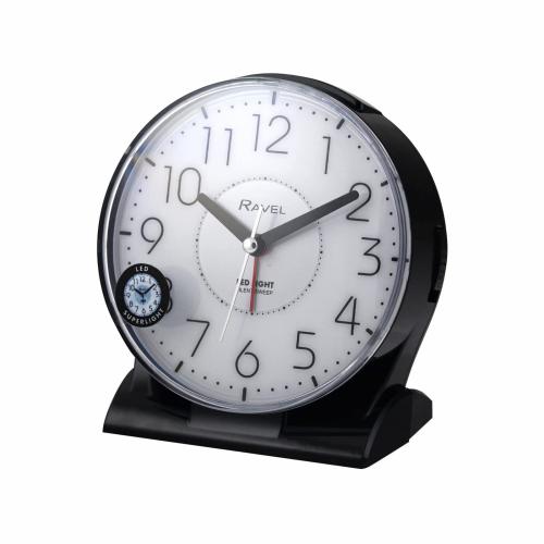 Ravel Large Contemporary Superlight Alarm Clock Black RC036.3