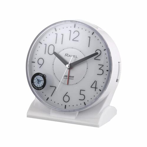 Ravel Large Contemporary Superlight Alarm Clock White RC036.4