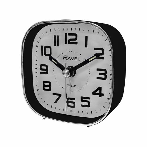 Ravel Petite Bedside Quartz Alarm Clock Black RC038.3