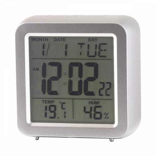 Ravel Silver LCD Touch Alarm Clock RCD001.1
