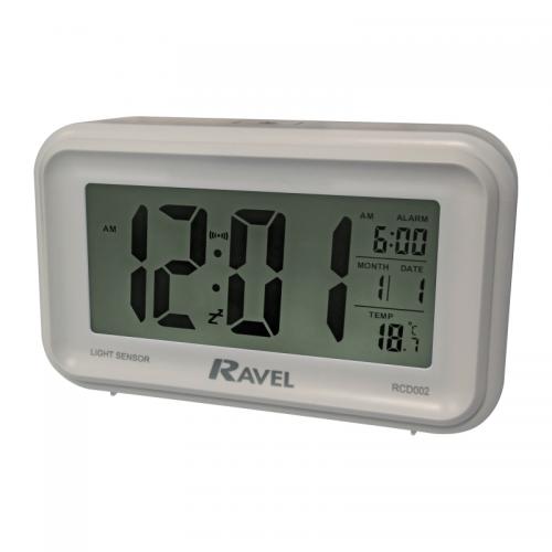 Ravel White Big Digit LCD Alarm Clock RCD002