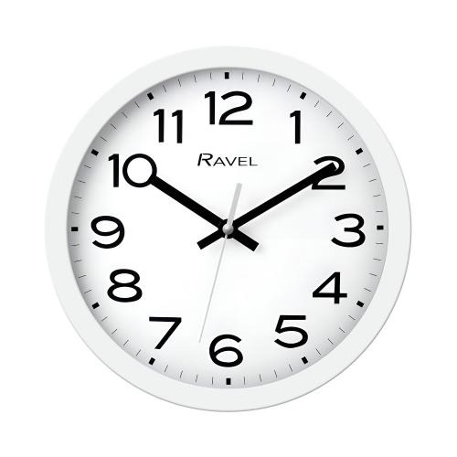 Ravel 25cm White Wall Clock RWC25.4