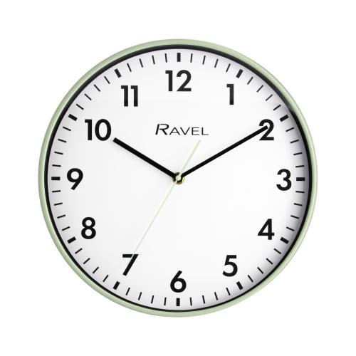 Ravel 30cm Kitchen Wall Clock Sage Green RWC30.11