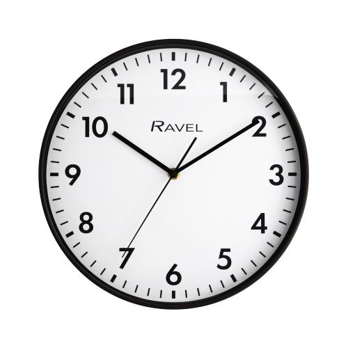 Ravel 30cm Kitchen Wall Clock Black RWC30.3