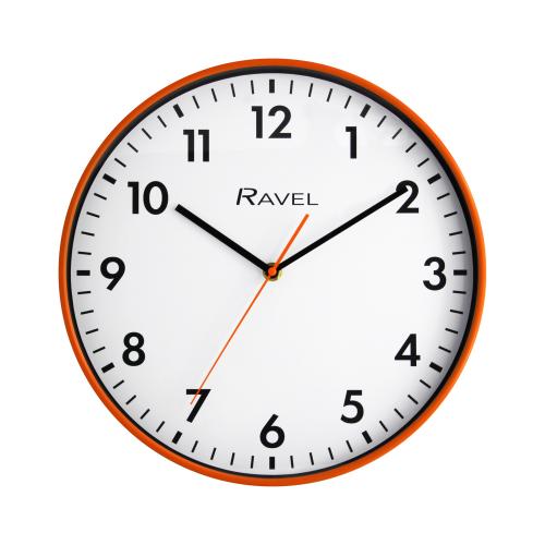 Ravel 30cm Kitchen Wall Clock Orange RWC30.8