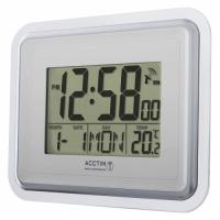 Acctim Delta Silver LCD Wall Clock 74577