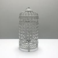 White Bird Cage Table Lamp