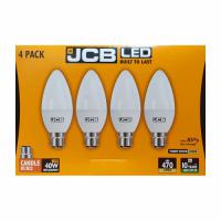 JCB 4pk 6w LED BC Candle Bulb Warm White