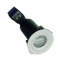 White Fire Rated Diecast GU10 Mains Fixed Downlight