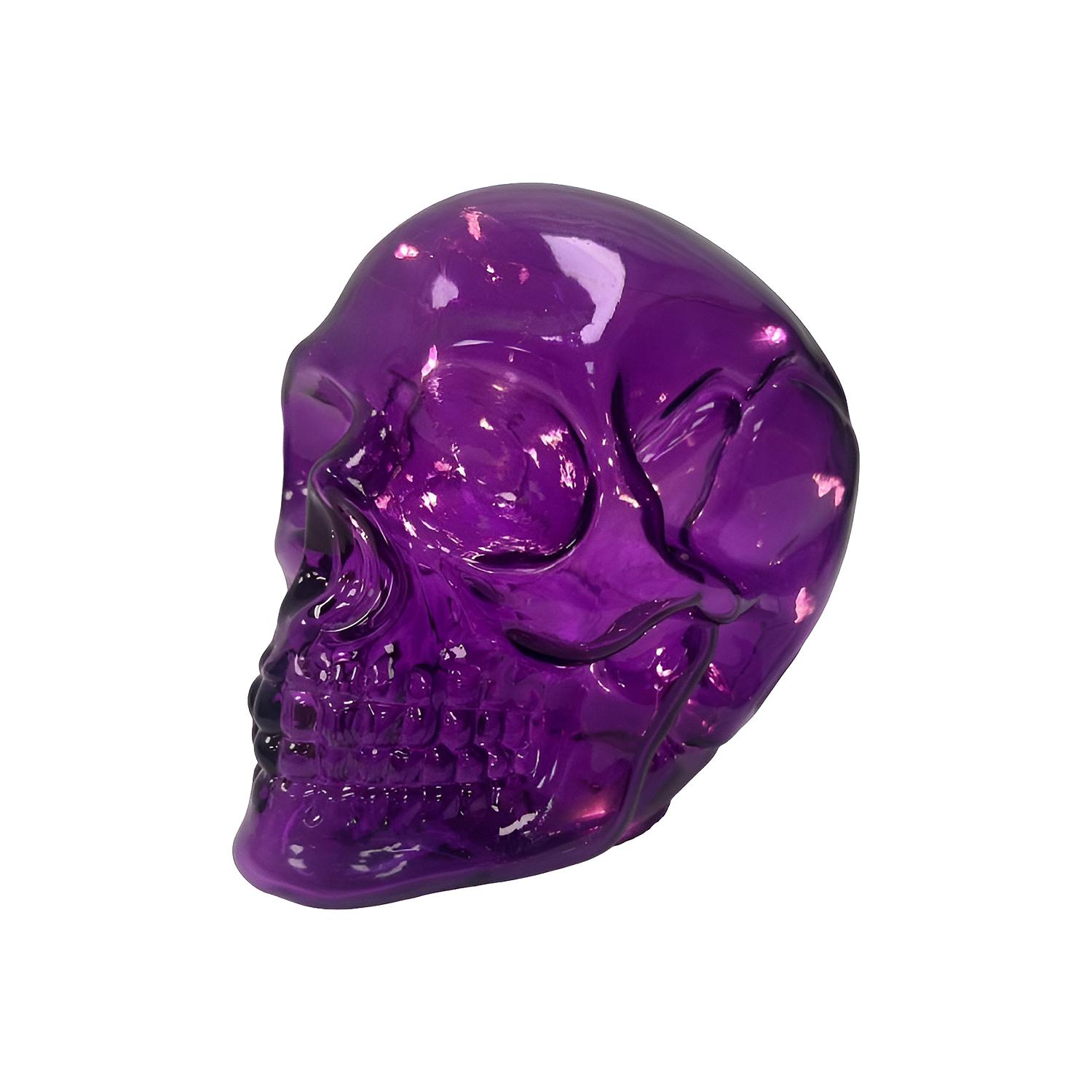 Decorative LED Glass Skull Purple Decorative LED Glass Skull Purple