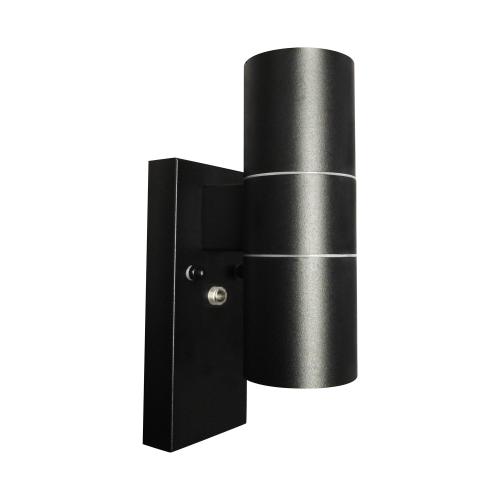 Up and Down Outdoor Wall Light Black Photocell